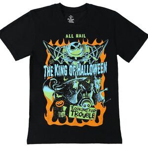 NEW Nightmare Before Christmas Halloween Graphic Tee T-Shirt Adult LG Black NWT